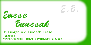 emese buncsak business card